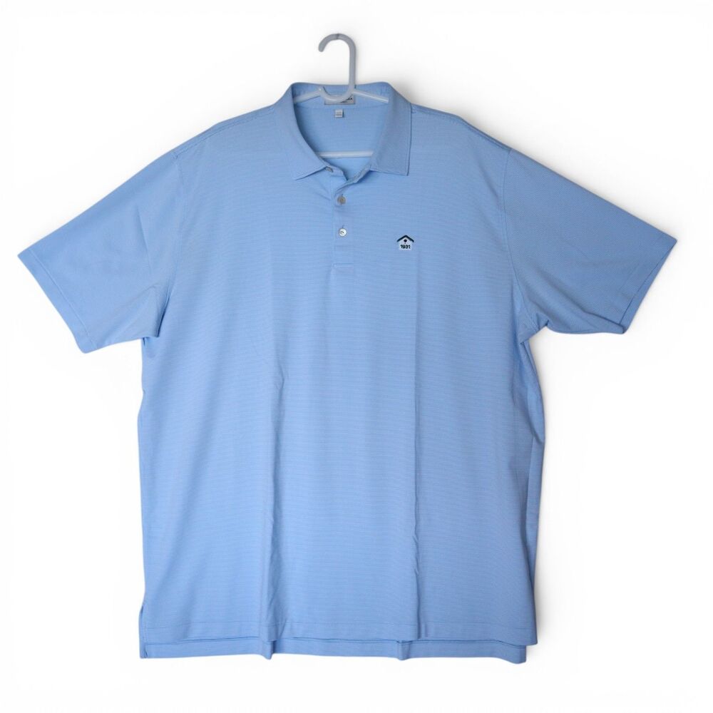 Peter Millar Summer Comfort Men's XXL Performance 1931 Golf Polo Carolina Blue